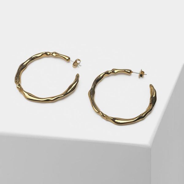 

hoop & huggie amorita boutique fashionable earrings, Golden;silver