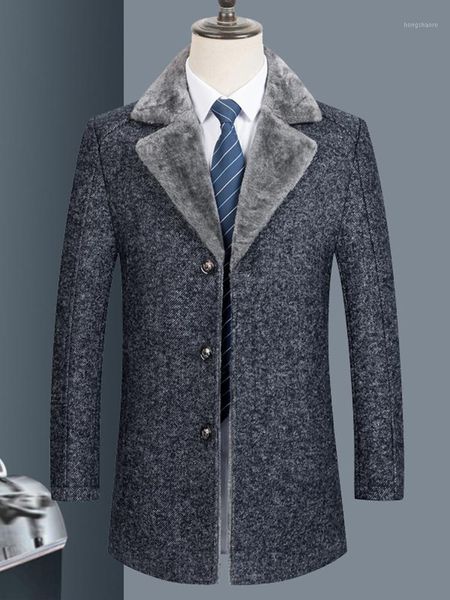 

roettoni men coat 2020 new winter arrival thicked wool high-end design men's causal jacket gray and brown fshion male's up1, Black