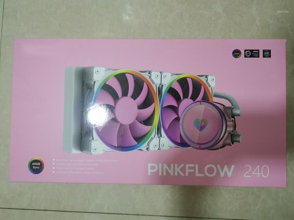 

pinkflow 240 cpu water cooler 5v addressable rgb aio cooler 240mm cpu liquid 2x120mm rgb fan, intel 115x/2066,1