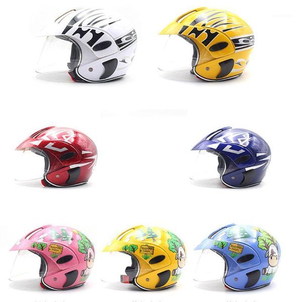

motorcycle headpiece half helmet children kids safety cute helmet electric motorbike scooter all seasons head protect supplies1