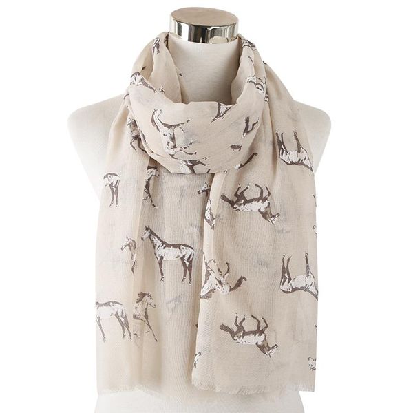 

running foxmother scarves print femme horse color ladies pink scarf fashion foulard women lightweight grey animal new yxlotr beauty888, Blue;gray