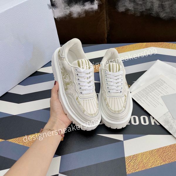 

2022 casual shoes women travel leather lace-up sneaker cowhide fashion lady flat designer running trainers letters woman shoe platform men g, Black