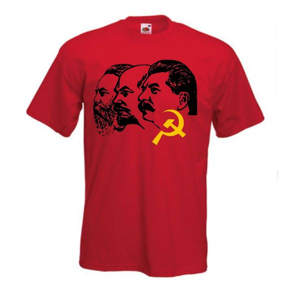 

short sleeve the three communiste leaders lenin, staline & engels & couleurs sport hooded sweatshirt hoodie t shirt