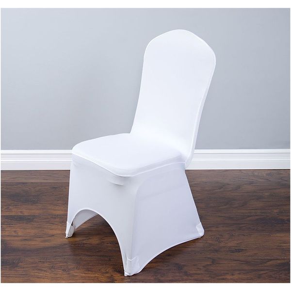 

1 pcs universal wedding white chair covers for restaurant banquet l dining party lycra polyester spandex chair cover f wmthnj
