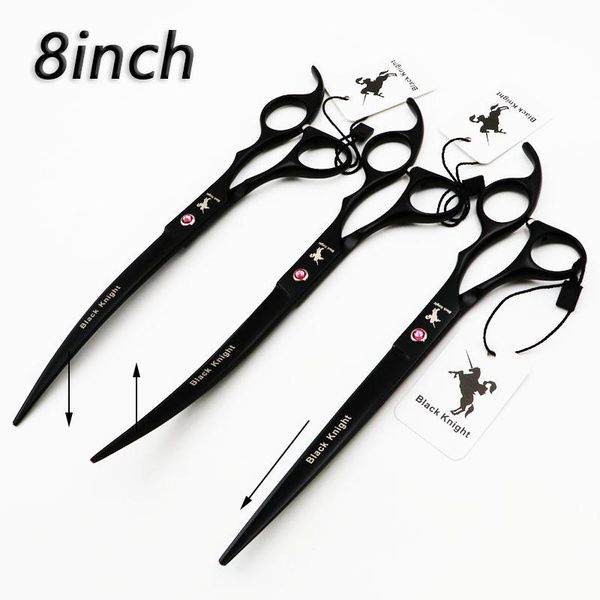 

hair scissors 8 inch cutting professional shears hairdressing barber pet human & dogs cats black matte