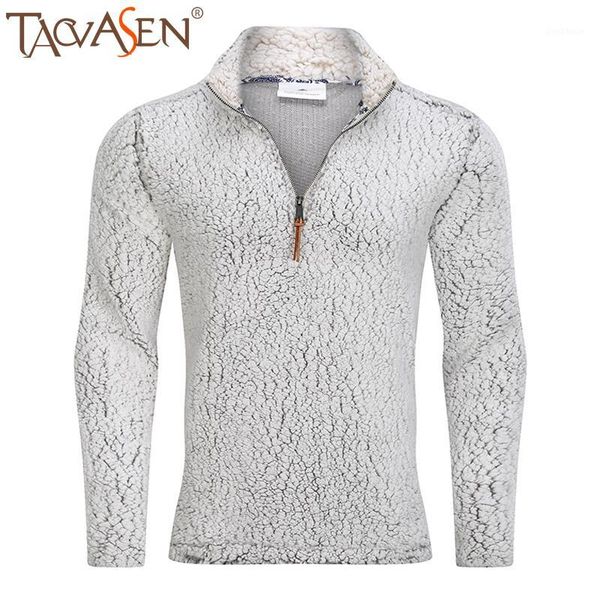 

outdoor jackets&hoodies tacvasen men sweater jackets 1/4 zip warm sherpa thicken coats winter casual fuzzy pullover 1, Blue;black