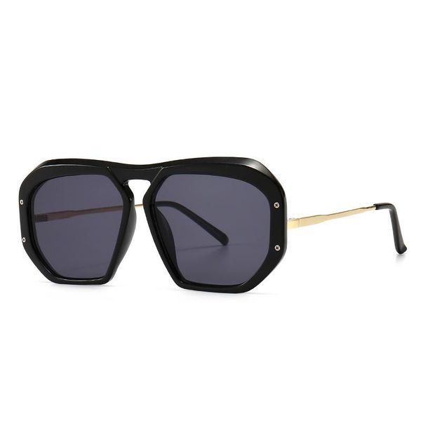 

2021 luxury square sunglasses women vintage brand designer big frame female sun glasses fashion flat eyewear men uv400 gafas, White;black