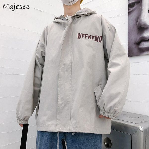 

jackets men printed hooded zipper oversize hip-hop harajuku mens coat teens couples daily chic new arrival korean style ulzzang1, Black;brown