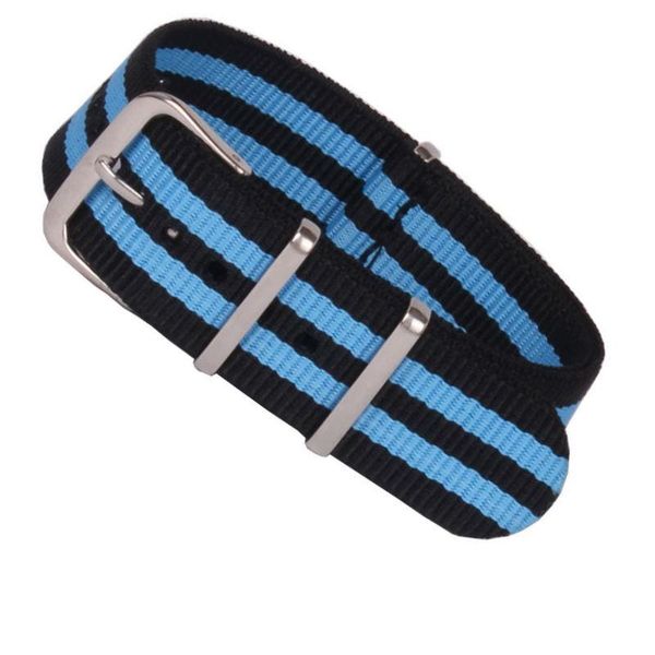 

mr neng brand watch band 20mm black/grey striped nato strap for army sport watch nylon watchband 20 mm 13 colors choose wmthoe, Black;brown
