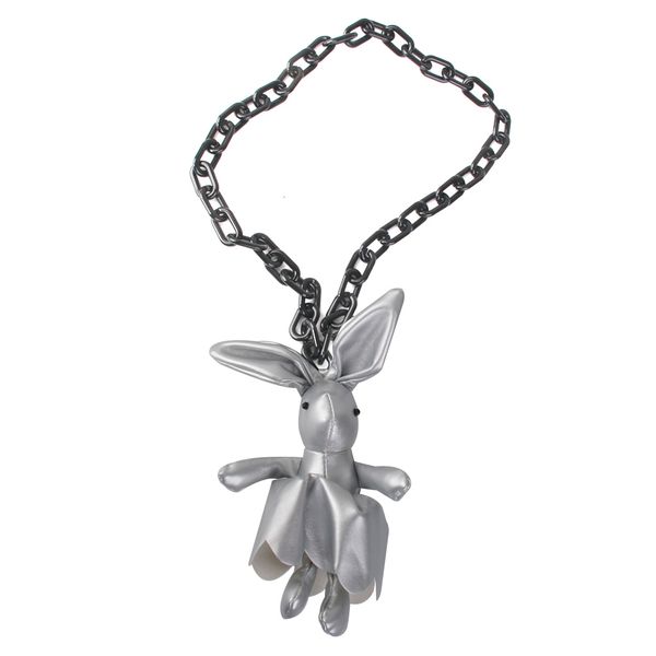 

statement sweater rabbit necklace chain pendant cute long black6fzk