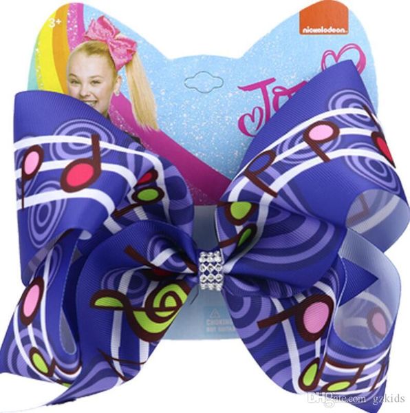 

новые 2020 8inch jo сива девочки заколок для волос фортепиано примечания ojo сива луки девочек заколок аксессуаров для волос ребенка bb клип, Slivery;white