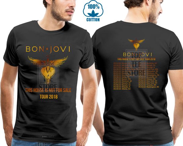 

bon jovi tour 2018 tshirt with tour date black color design size s 4xl 015140 sport hooded sweatshirt hoodie