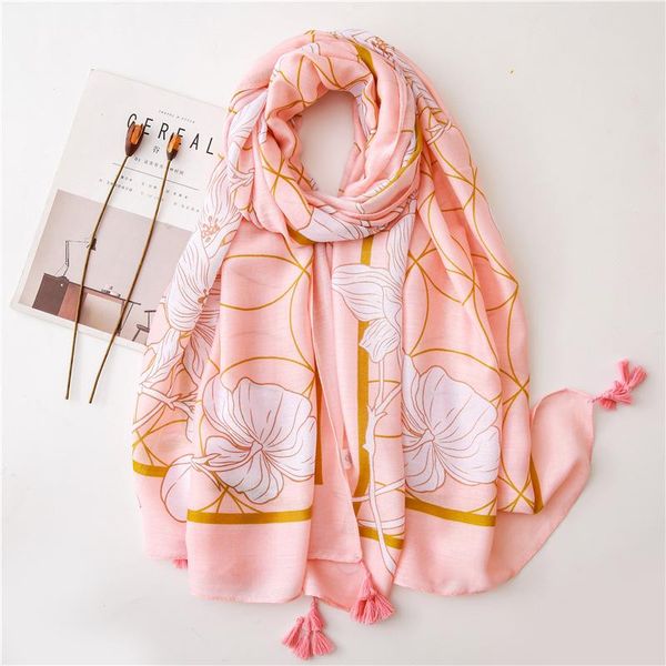 

2020 new style cotton and linen scarf summer print silk scarf women fashion sunscreen tassel shawl winter dustproof beach towel, Blue;gray