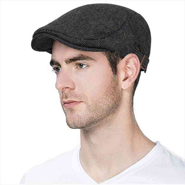 

vew retro newsboy caps men octagonal hats black british painters hats autumn winter berets herringbone flat caps, Blue;gray
