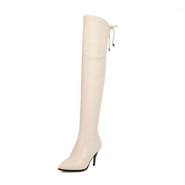 

big size thigh high boots knee high boots over the knee women ladies boots shoes woman winter women1, Black