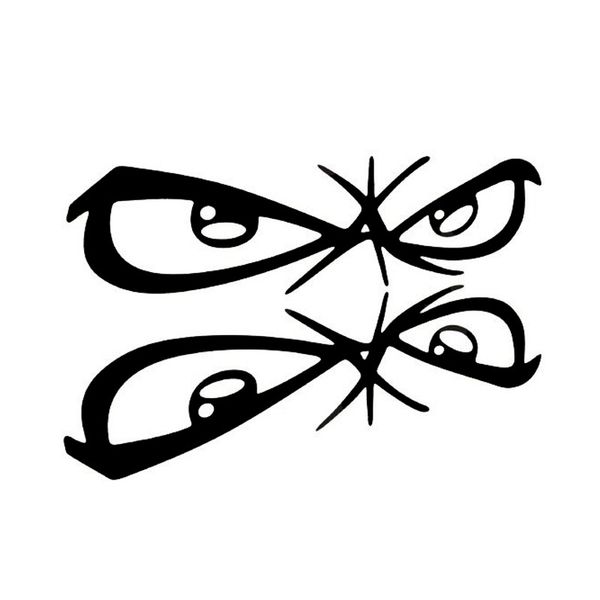 

2pcs mirrors evil eye funny humor reflective car stickers personalized car stickers decals ct-571