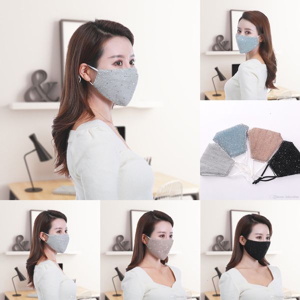 

anti-dust sequined masks ice bling stock silk in face mask pm2.5 outdoor mouth mask washable re avlv 43i19