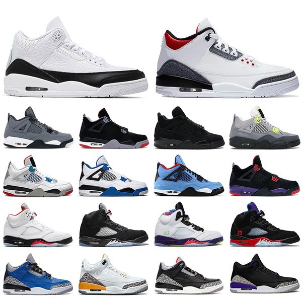 

2020 mens basketball shoes jumpman 4s black cat metallic purple bred 4 alternate bel 5s fire red unc varsity royal men sports sneakers