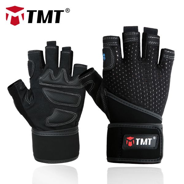 TMT Sport Fitness Guanti da palestra Uomo Donna Sollevamento pesi Body Building Powerlifting Bilanciere Allenamento con manubri Esercizio Crossfit Q0107