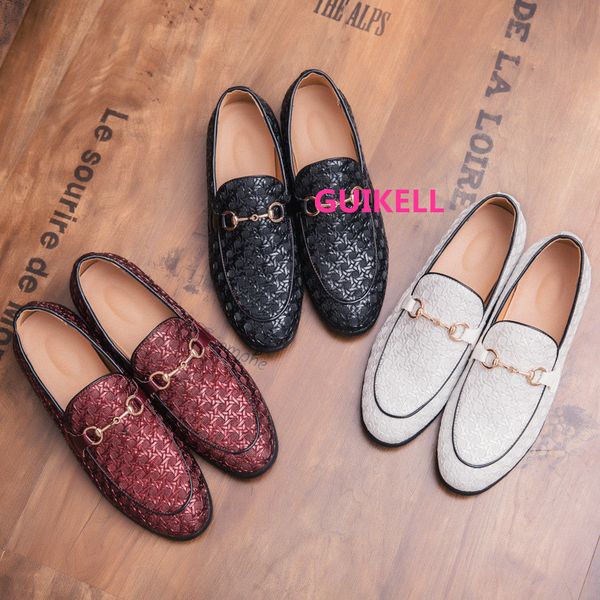 

guikell men's shoes doudou shoes spring and autumn youth work formal leather lazy driving fashion, Black