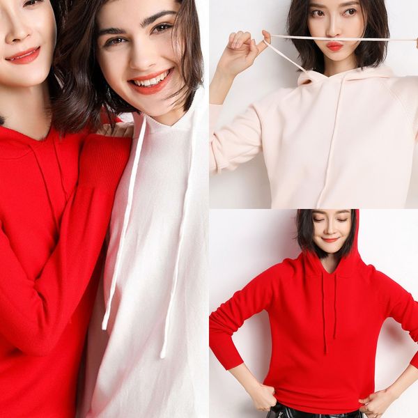 

2020 spring autumn and winter new hooded women's base pullover sweater hooded sweater loose pullover coat hoodie coat hoodie rgc87, Black