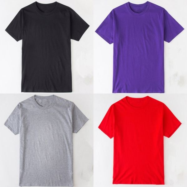 

l34cf 180g or2u0 white short summer trend men's cotton t-shirt clothingclothing loose t-shirt color half sleeve solid men's wear s
