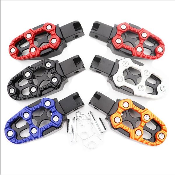 

2pcs 8mm педаль металла ног мотоцикл отдыхает подножки для ног peg anti-slip с пружинным off-road motor car-styling аксессуаров