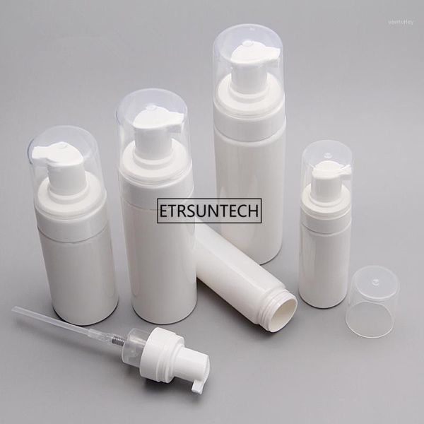

storage bottles & jars 100pcs cleanser mousse bottle empty refillable plastic pump vial trip pot foam soap liquid f35531