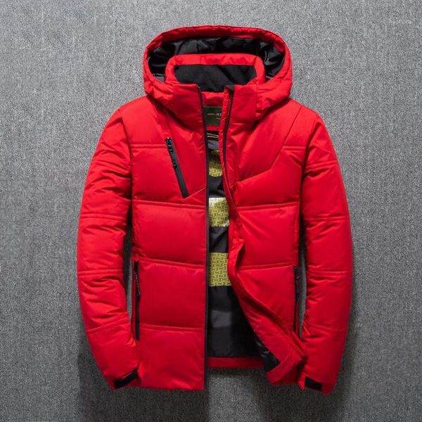 

winter jacket men fashion casual coat hood thick warm white duck jacket male winter parkas outerwear drop shipping1, Black;brown