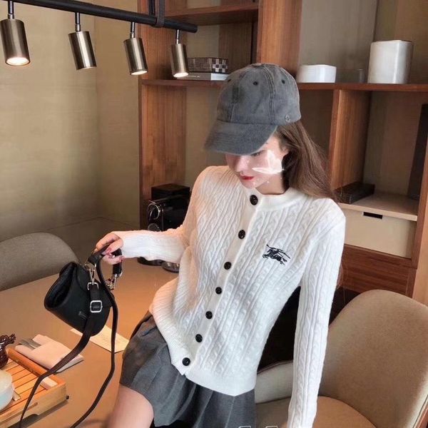 

the new autumn b knight embroidery fashionable twist knitting cardigan woman, White;black