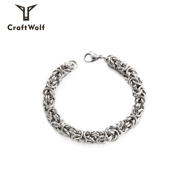 

new fashion brand street men jewelry bracelet and women personality fashion woven lantern circle titanium steel bracelet jewelry 8eihu 8eihu, Golden;silver