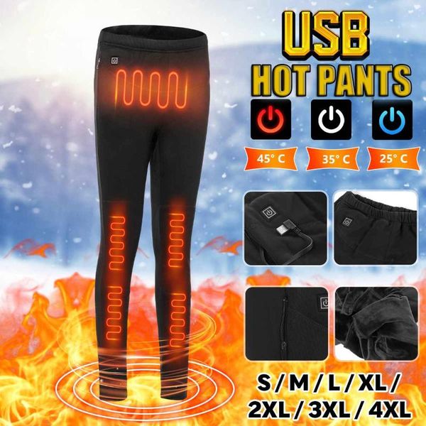 

25/35/45Â°c warm pants electric heated usb power base cotton adjustable heat insulated elastic trousers legging winter for hiking, Black;green