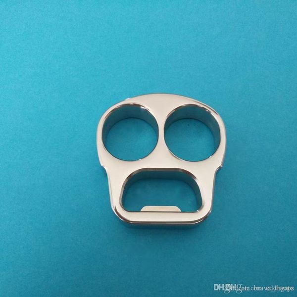 

edc bottle opener defense finger tiger skull stainless steel mirror polished broken window ring clasp for survival