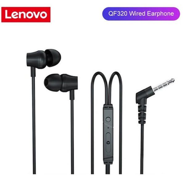 

headphones & earphones lenovo qf320 hd call earphone in-ear wired computer game with microphone sports