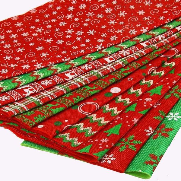 

composite fabric for new year christmas diy decoration hat bag bell stocking precut quar bundles 10pcs/lot 20x50cm jsd-10-11, Black;white