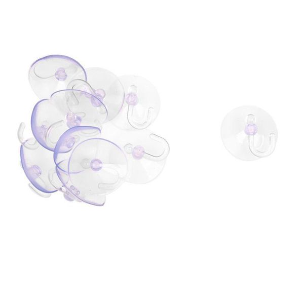 

bath accessory set pvc plastic suction cup hook 40mm 12 pcs clear blue