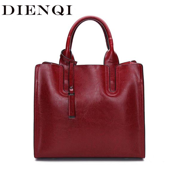

dienqi vintage oil wax cow leather women handbags genuine leather big capacity female red tote bags ladies crossbody bags 2020 c0121