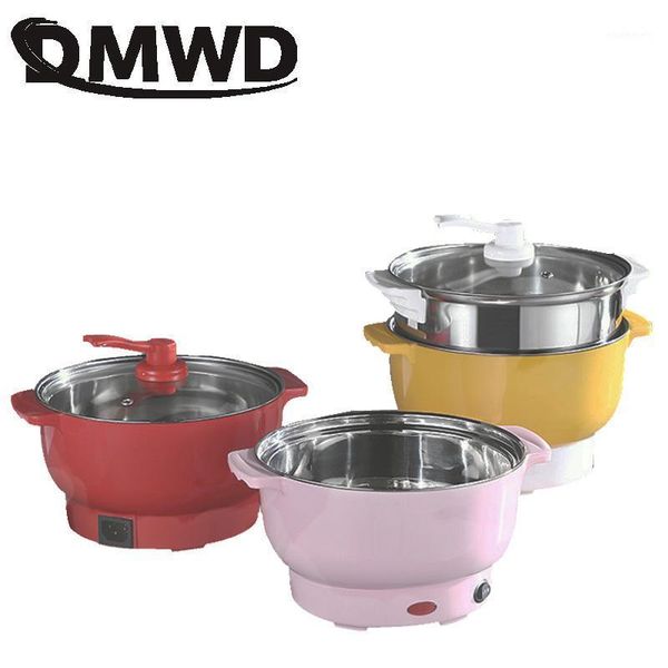 

dmwd multifunction rice cooker electric skillet noodle cooking pot egg omelette frying pan mini ot steamer soup heater1