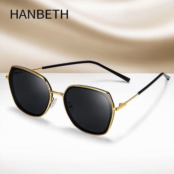 

sunglasses fashion polarized women gradient round driving sun glasses metal frame eyewear uv400, White;black