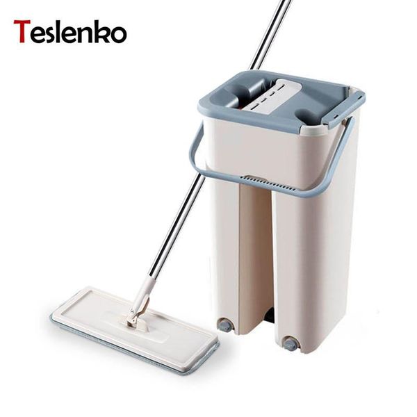 

new dropshipper magic microfiber cleaning mops hand mop with bucket flat squeeze magic matic home kitchen floor cleaner qylqpy mywjqq