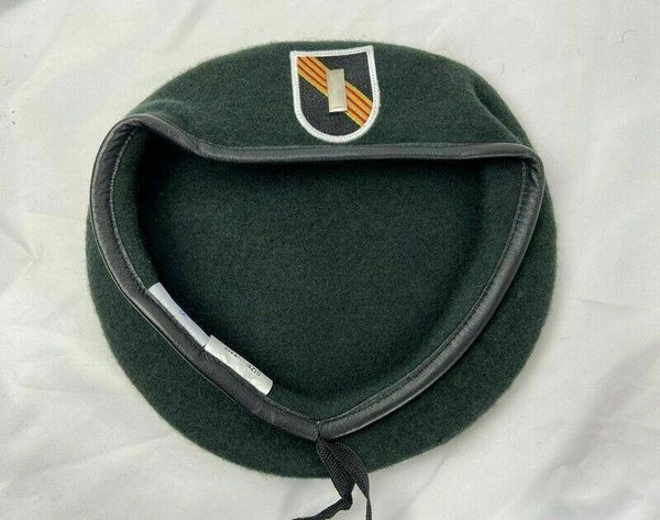 

vietnam war us army 5st special forces group beret first lieutenant rank hat store, Blue;gray