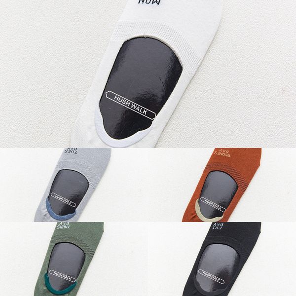 

весна и лето 2020 новые силиконовые носки хлопок socksmen еженедельно невидимая противоскользящих силиконовые случайные хлопка носки eptzw, Black