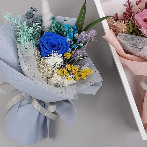 

eternal flower gift box rose flower dried bouquet real valentine's day gift creative preserved wholesale1