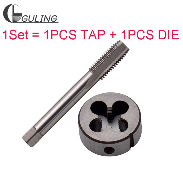 

1 set hss left hand screw tap and die set m3 m4 m5 m6 m8 m10 m12 m13 m14 m15 round dies metric fine thread straight flute taps
