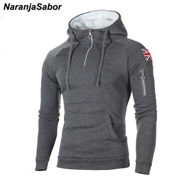 

naranjasabor men's zipper hoodies casual sweatshirt mens autumn fasion hooded thick hoodies hip hop male brand clothing n624 y201001, Black