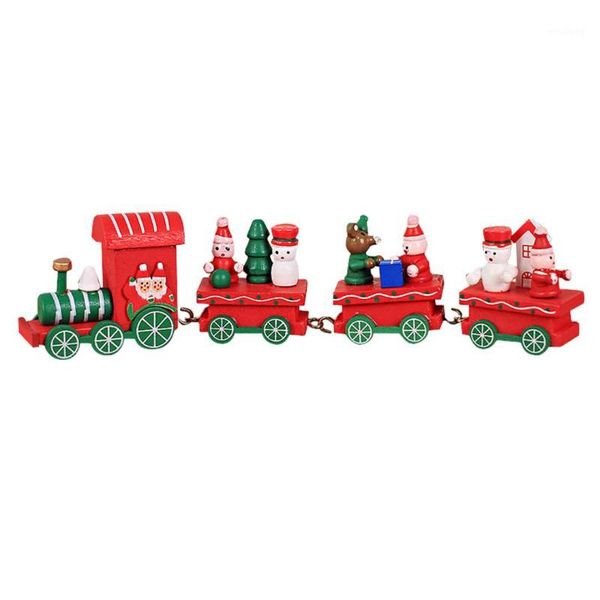 

christmas decorations 1pcs cute wood train ornament decoration decor gift1
