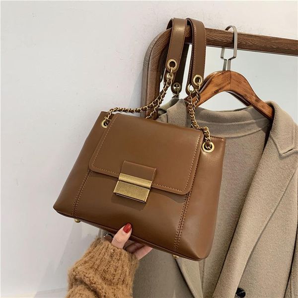 

shoulder bags simple retro women's small bag 2021 trendy texture chain female fashion all-match single messenger