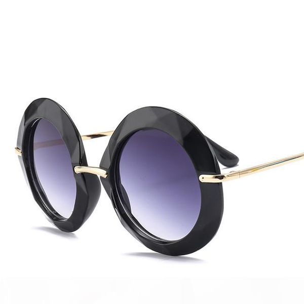 

wholesale- glasses with sun fashion thick attitude mirror style metal women glass sunglasses new luxury star quality vintage high qualt pnwv, White;black