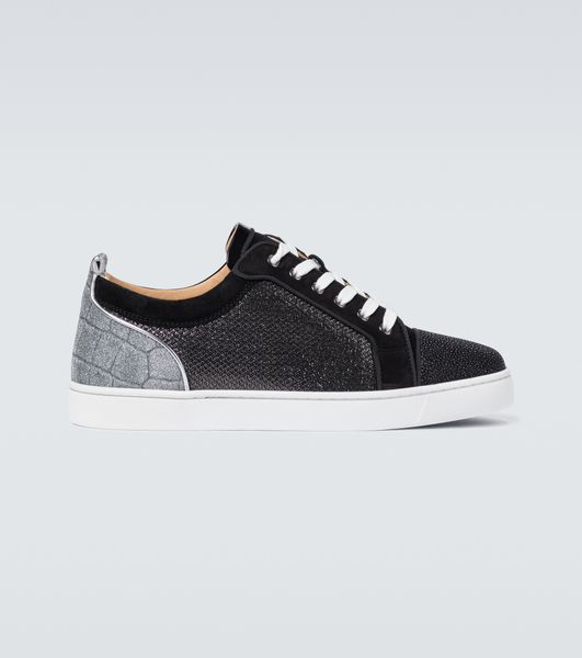 

new color junior spiked shoes red bottom men sneakers low shoes black/silver,prefer men's outdoor skate street style walking party dre