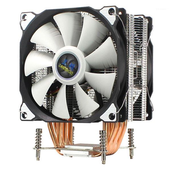 

fans & coolings -lanshuo cpu silent dual fan 6 heat pipe 3 wire cooler for lga 2011 self-contained backplane motherboard1